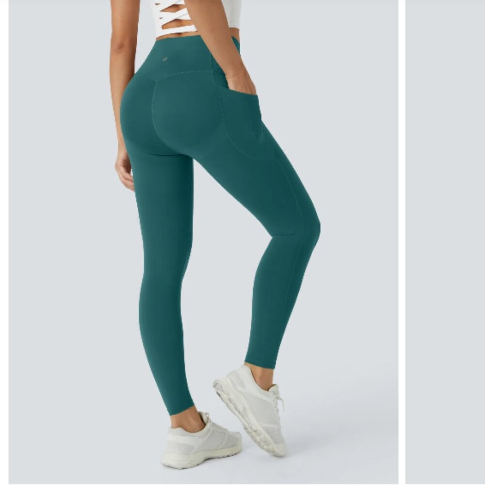 HALARA Teal High-Waist Pocket Leggings
